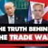 The image shows US President Donald Trump alongside Canadian Prime Minister Mark Carney, accompanied by the headline: “The Truth Behind the Trade War.” Photo: Geopolitical Economy.