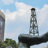La Mano Mineral (The Mineral Hand), a prominent monument located outside the headquarters of the state-owned oil company PDVSA in Caracas. Photo: Federico Parra/AFP.