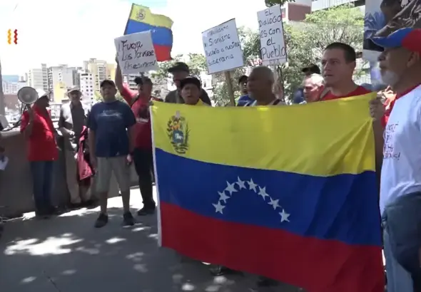 Venezuelans in Caracas protest against the new US-Venezuela oil agreement, September 1, 2026. Photo: HispanTV.